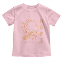 Peach Dragonfly Endometrial Cancer Toddler T Shirt Hope And Strength