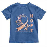 Peach Dragonfly Endometrial Cancer Toddler T Shirt Hope And Strength