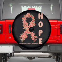 Endometrial Cancer Floral Ribbon Spare Tire Cover Hope Peach Ribbon Warrior