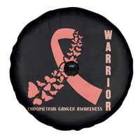 Endometrial Cancer Warrior Fighter Butterfly Spare Tire Cover Peach Ribbon Hope