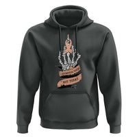 Funny Endometrial Cancer Skeleton Not Today Hoodie Fighter Peach Ribbon
