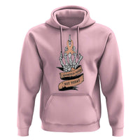 Funny Endometrial Cancer Skeleton Not Today Hoodie Fighter Peach Ribbon
