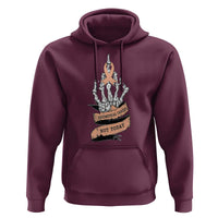 Funny Endometrial Cancer Skeleton Not Today Hoodie Fighter Peach Ribbon