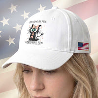 Funny Black Cat Endometrial Cancer Awareness Baseball Cap Its Fine Im Fine Everything Is Fine