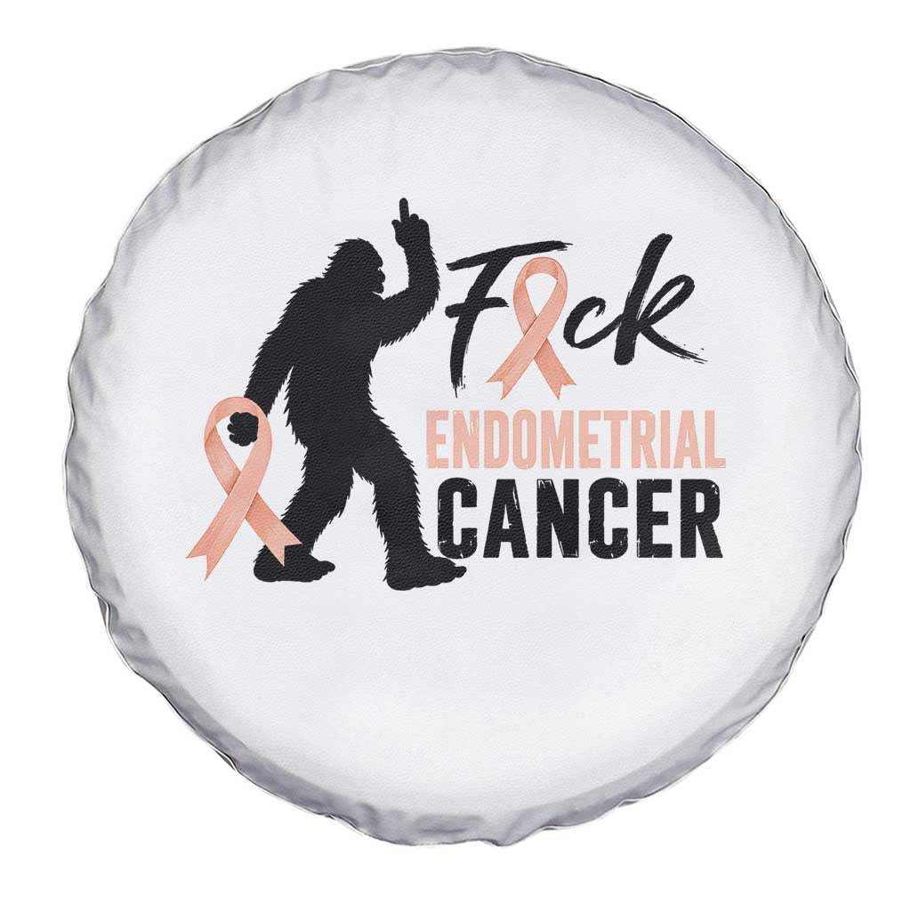 Funny Bigfoot Fuck Endometrial Cancer Awareness Gift Spare Tire Cover