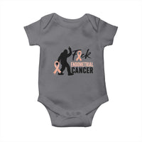 Funny Bigfoot Fuck Endometrial Cancer Awareness Gift Baby Onesie