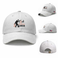 Funny Bigfoot Fuck Endometrial Cancer Awareness Gift Baseball Cap