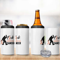 Funny Bigfoot Fuck Endometrial Cancer Awareness Gift 4 in 1 Can Cooler Tumbler