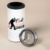 Funny Bigfoot Fuck Endometrial Cancer Awareness Gift 4 in 1 Can Cooler Tumbler