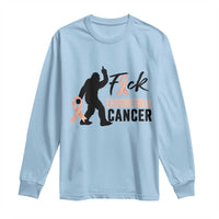 Funny Bigfoot Fuck Endometrial Cancer Awareness Gift Long Sleeve Shirt