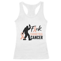 Funny Bigfoot Fuck Endometrial Cancer Awareness Gift Racerback Tank Top