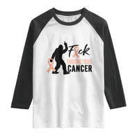 Funny Bigfoot Fuck Endometrial Cancer Awareness Gift Raglan Shirt