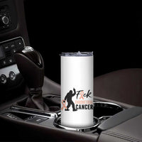 Funny Bigfoot Fuck Endometrial Cancer Awareness Gift Skinny Tumbler