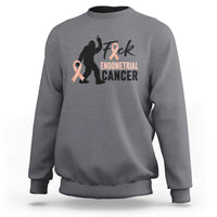 Funny Bigfoot Fuck Endometrial Cancer Awareness Gift Sweatshirt