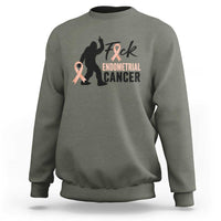 Funny Bigfoot Fuck Endometrial Cancer Awareness Gift Sweatshirt