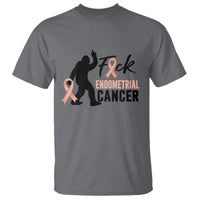 Funny Bigfoot Fuck Endometrial Cancer Awareness Gift T Shirt