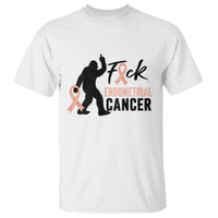 Funny Bigfoot Fuck Endometrial Cancer Awareness Gift T Shirt