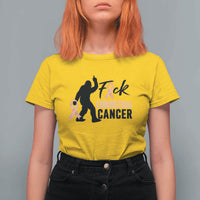 Funny Bigfoot Fuck Endometrial Cancer Awareness Gift T Shirt For Women