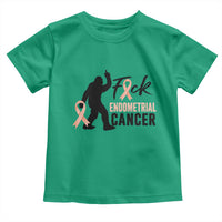 Funny Bigfoot Fuck Endometrial Cancer Awareness Gift Toddler T Shirt