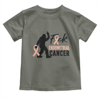 Funny Bigfoot Fuck Endometrial Cancer Awareness Gift Toddler T Shirt