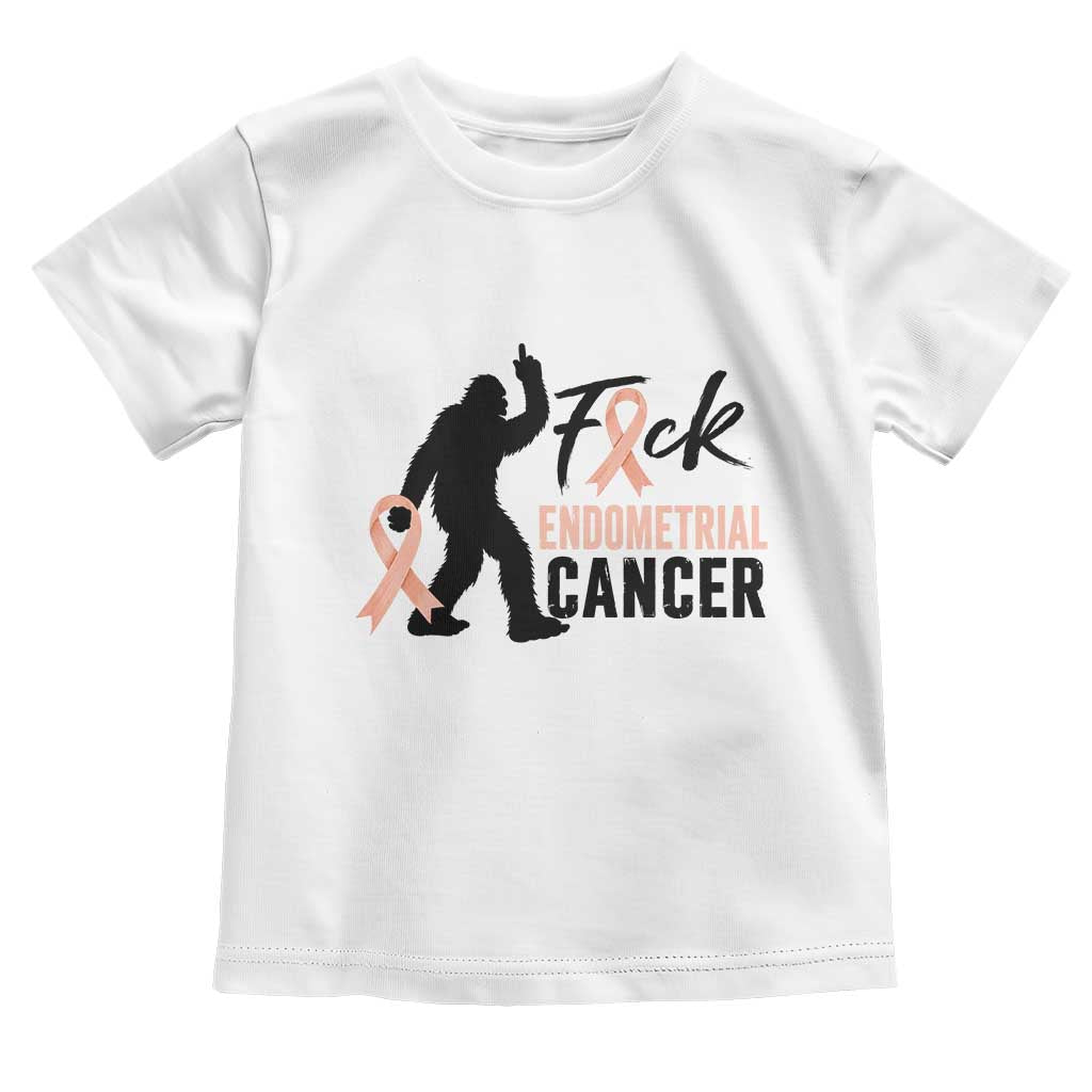 Funny Bigfoot Fuck Endometrial Cancer Awareness Gift Toddler T Shirt