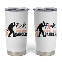Funny Bigfoot Fuck Endometrial Cancer Awareness Gift Tumbler Cup