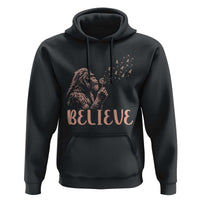Funny Bigfoot Blowing Dandelion Flower Graphic Hoodie Believe Endometrial Cancer Awareness
