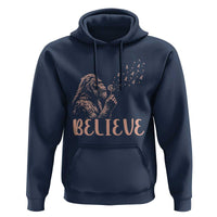 Funny Bigfoot Blowing Dandelion Flower Graphic Hoodie Believe Endometrial Cancer Awareness