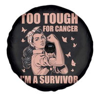 Endometrial Cancer Warrior Spare Tire Cover Too Tough For Cancer Im A Survivor