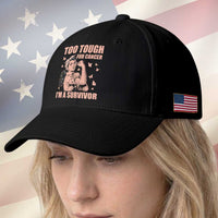 Endometrial Cancer Warrior Baseball Cap Too Tough For Cancer Im A Survivor