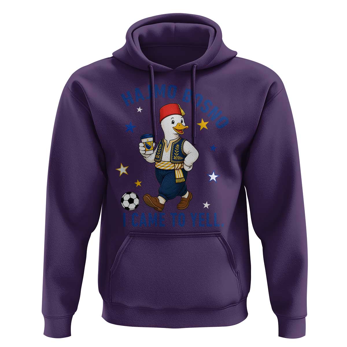 Hajmo Bosno I Came To Yell Hoodie Funny Bosnia Goose Game Day Gift