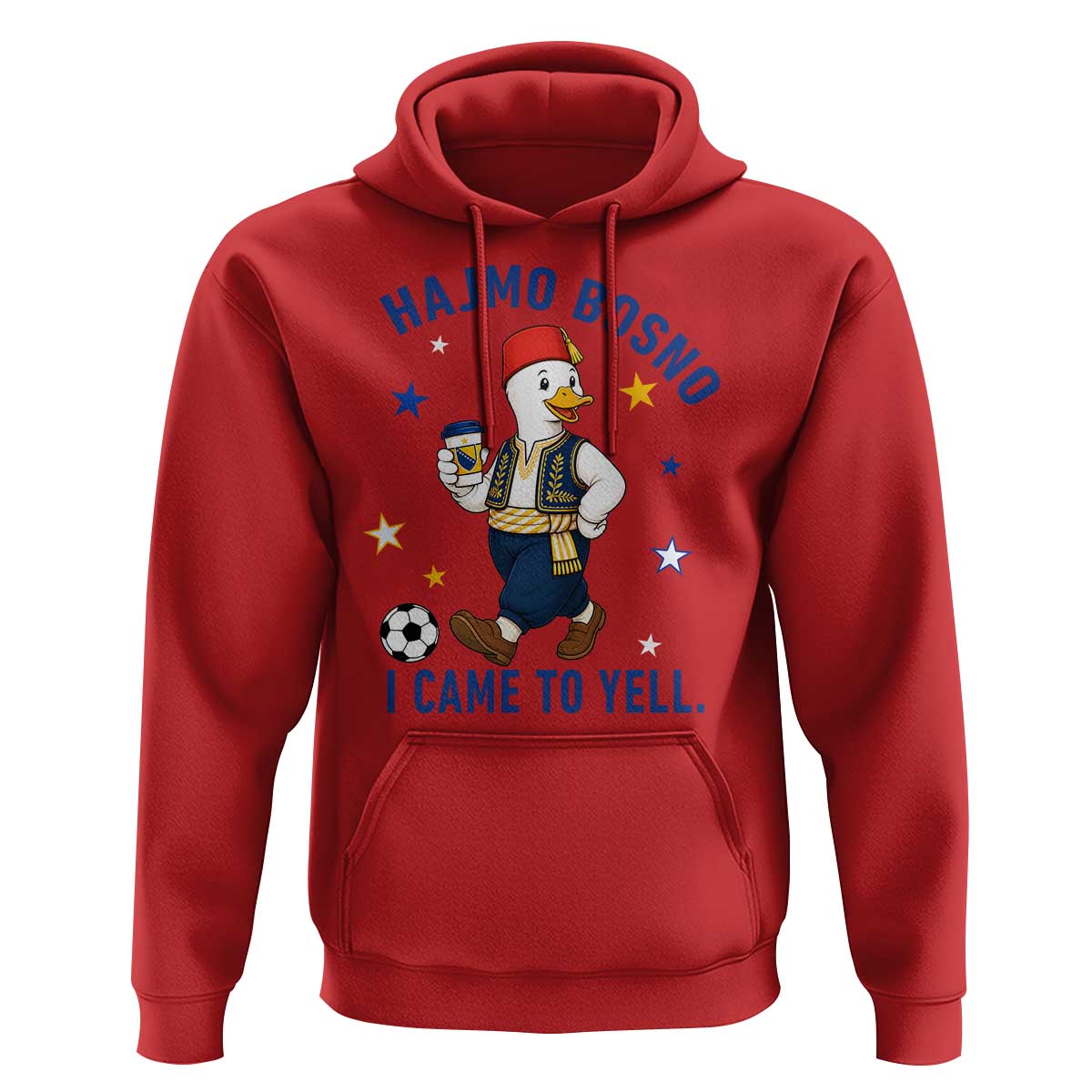 Hajmo Bosno I Came To Yell Hoodie Funny Bosnia Goose Game Day Gift