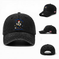 Hajmo Bosno I Came To Yell Washed Cotton Baseball Cap Funny Bosnia Goose Game Day Gift
