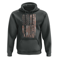 Patriotic Endometrial Cancer Awareness Hoodie Her Fight Our Fight