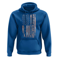 Patriotic Endometrial Cancer Awareness Hoodie Her Fight Our Fight