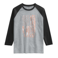 Patriotic Endometrial Cancer Awareness Raglan Shirt Her Fight Our Fight