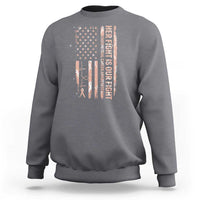 Patriotic Endometrial Cancer Awareness Sweatshirt Her Fight Our Fight
