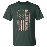 Patriotic Endometrial Cancer Awareness T Shirt Her Fight Our Fight
