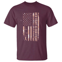 Patriotic Endometrial Cancer Awareness T Shirt Her Fight Our Fight