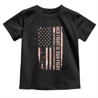 Patriotic Endometrial Cancer Awareness Toddler T Shirt Her Fight Our Fight