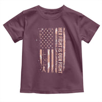 Patriotic Endometrial Cancer Awareness Toddler T Shirt Her Fight Our Fight