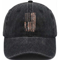Patriotic Endometrial Cancer Awareness Washed Cotton Baseball Cap Her Fight Our Fight