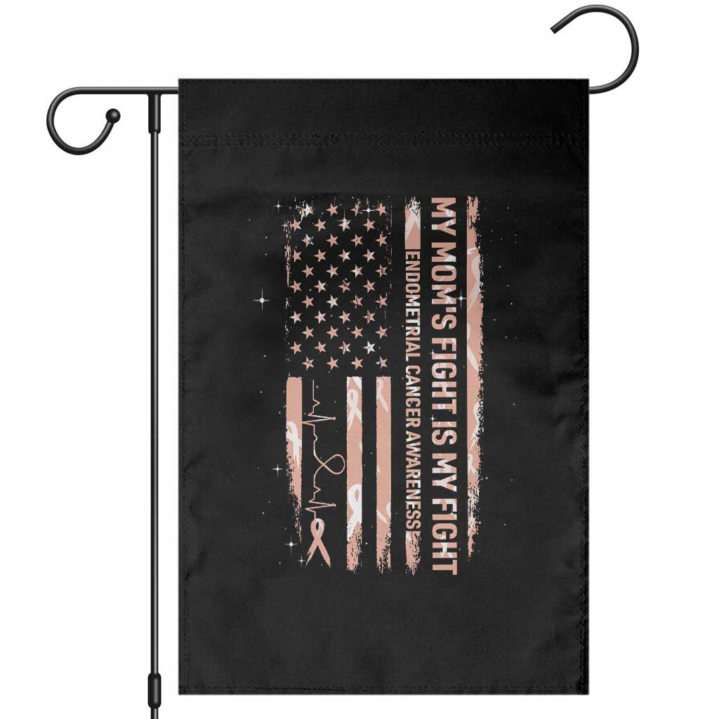 American Flag Endometrial Cancer Support Garden Flag My Moms Fight My Fight