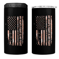 American Flag Endometrial Cancer Support 4 in 1 Can Cooler Tumbler My Moms Fight My Fight