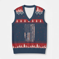 American Flag Endometrial Cancer Support V-Neck Knit Sweater Vest My Moms Fight My Fight
