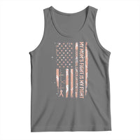 American Flag Endometrial Cancer Support Tank Top My Moms Fight My Fight