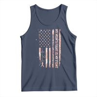 American Flag Endometrial Cancer Support Tank Top My Moms Fight My Fight