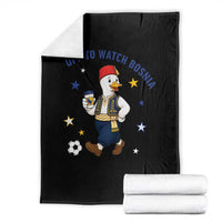 Off To Watch Bosnia Throw Blanket Funny Goose Fudbal Fan Gift