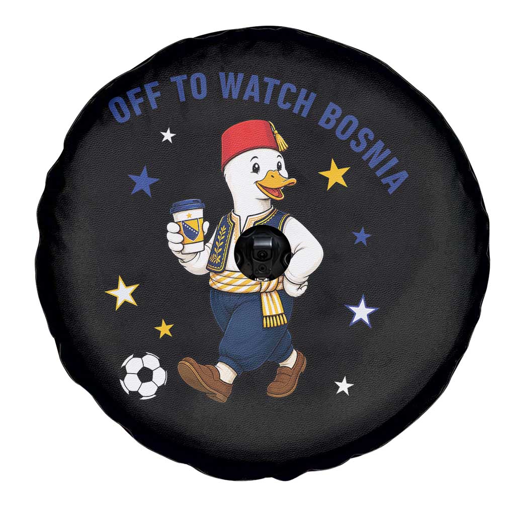 Off To Watch Bosnia Spare Tire Cover Funny Goose Fudbal Fan Gift