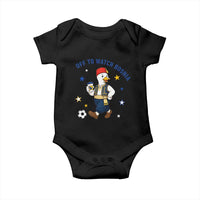 Off To Watch Bosnia Baby Onesie Funny Goose Fudbal Fan Gift